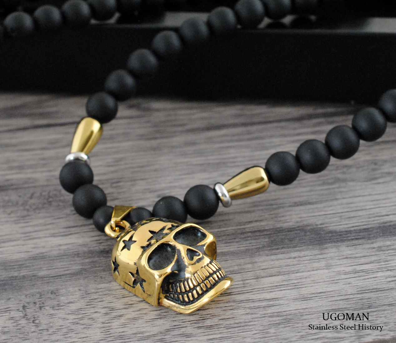 <p><span style="color:#000000"><span style="font-size:14px"><span style="font-family:verdana,geneva,sans-serif">Gold Star Skull</span></span></span></p>